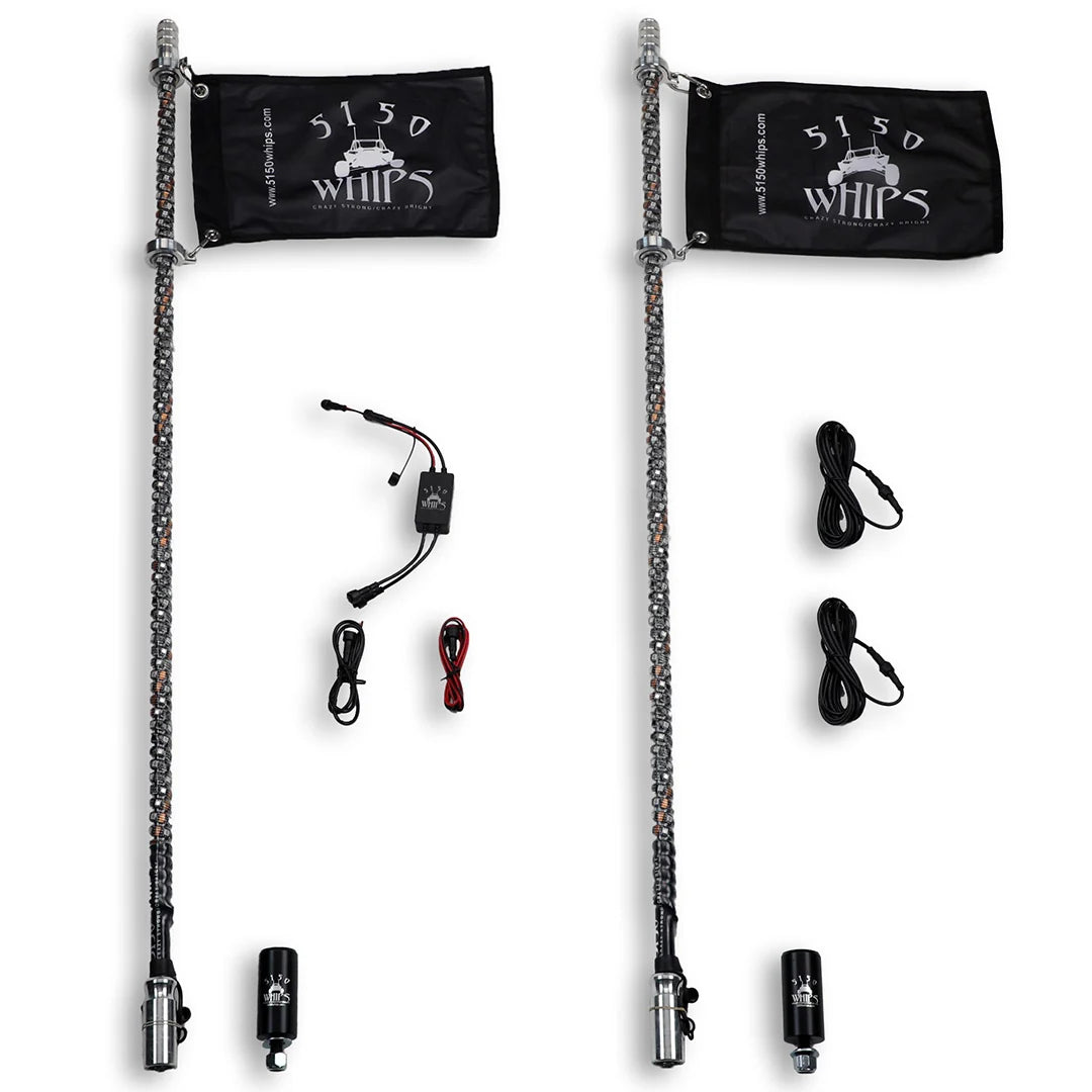 5150 187 Platinum LED Whips – Pair