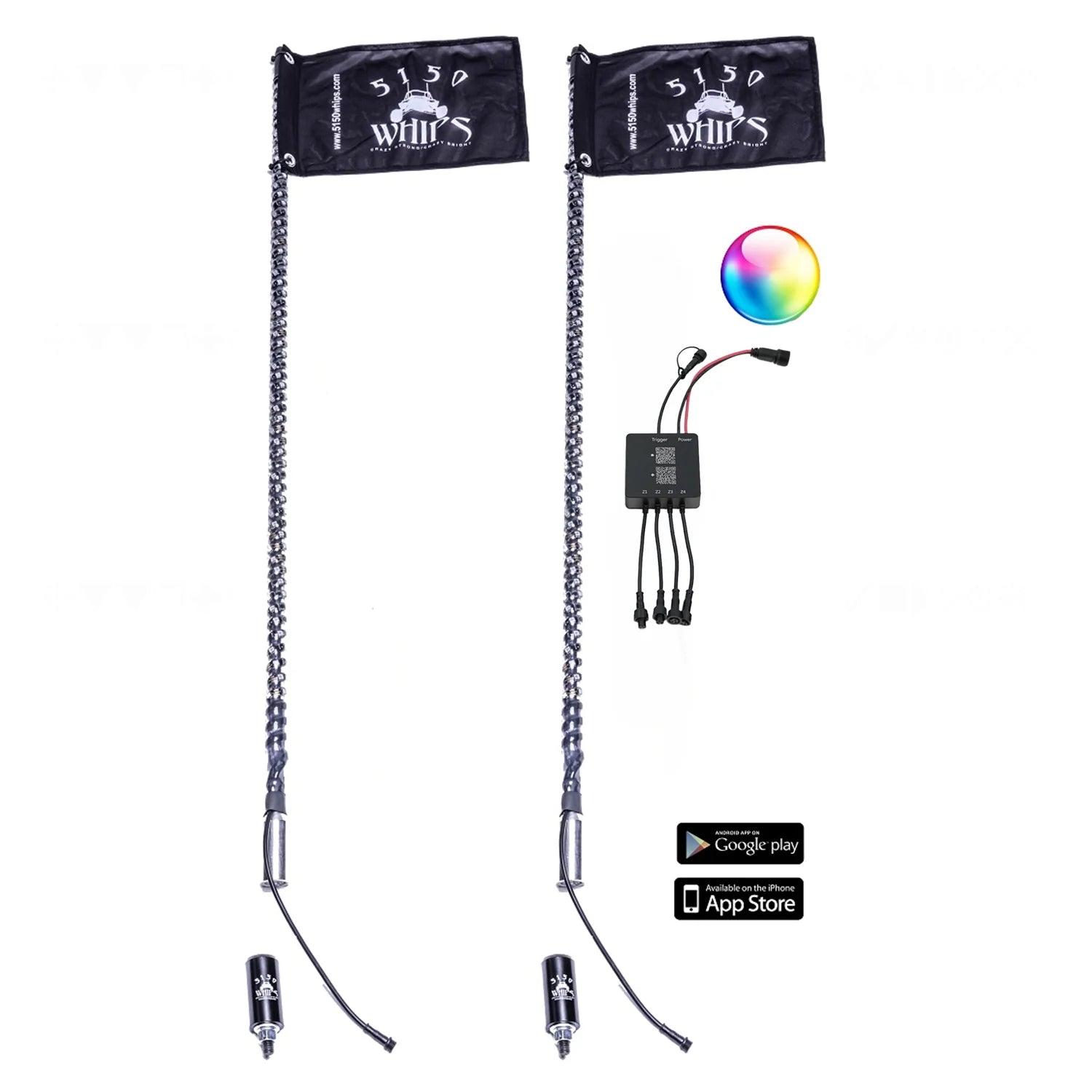 5150 187 LED Whips – Pair