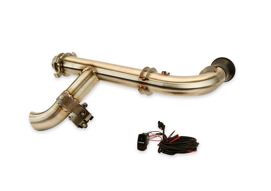 TRINITY SIDE PIECE Header Pipe with Electronic Cutout - Can-Am Maverick X3