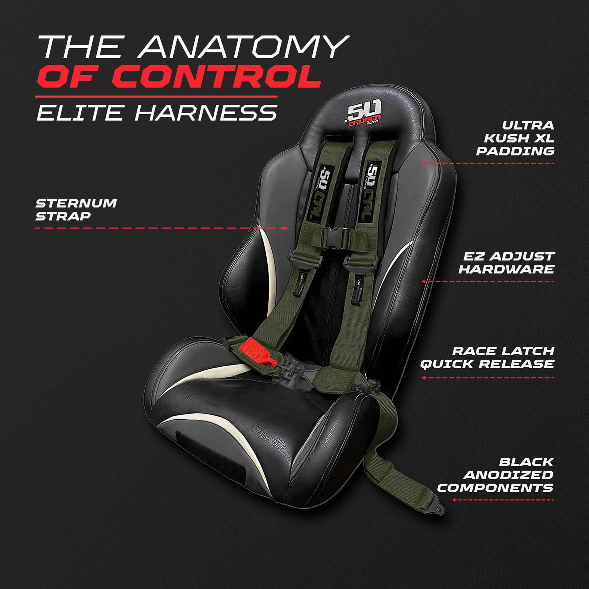 2" & 3" 4 point Harness - Elite Series Race Latch "EZ" Adjust Racing Harness