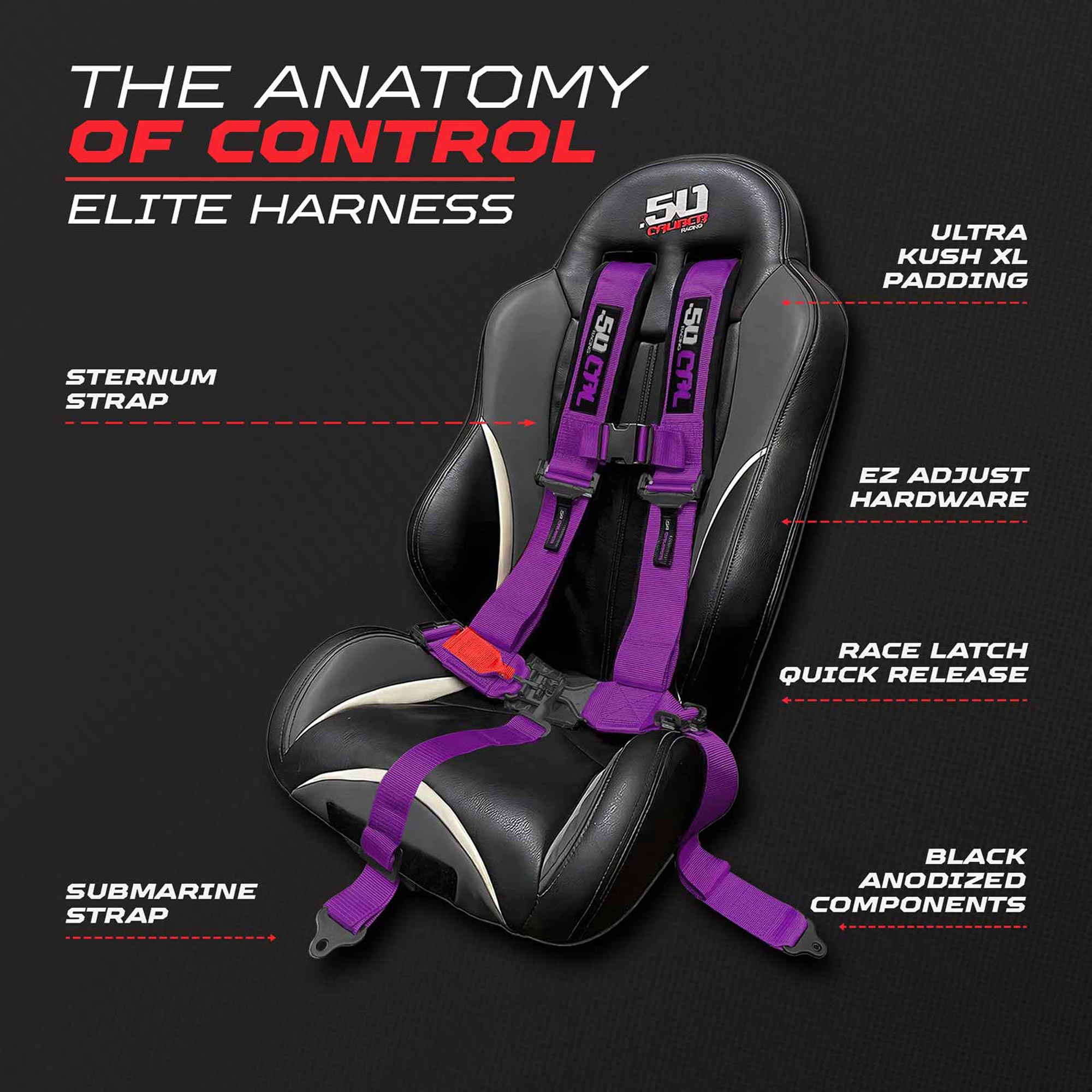 2" & 3" 4 point Harness - Elite Series Race Latch "EZ" Adjust Racing Harness
