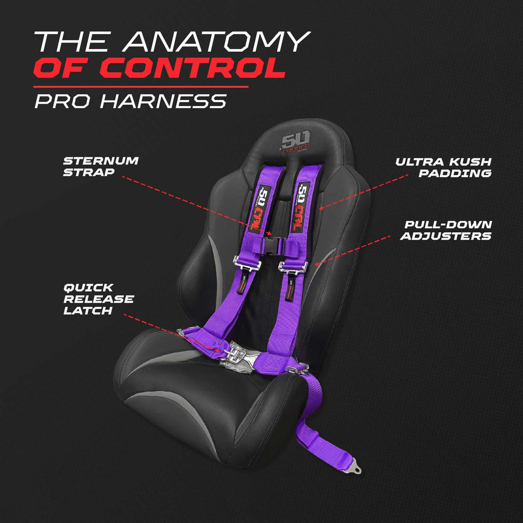 Pro Series 3" 4 point Harness Seat Belt 50 Caliber Racing