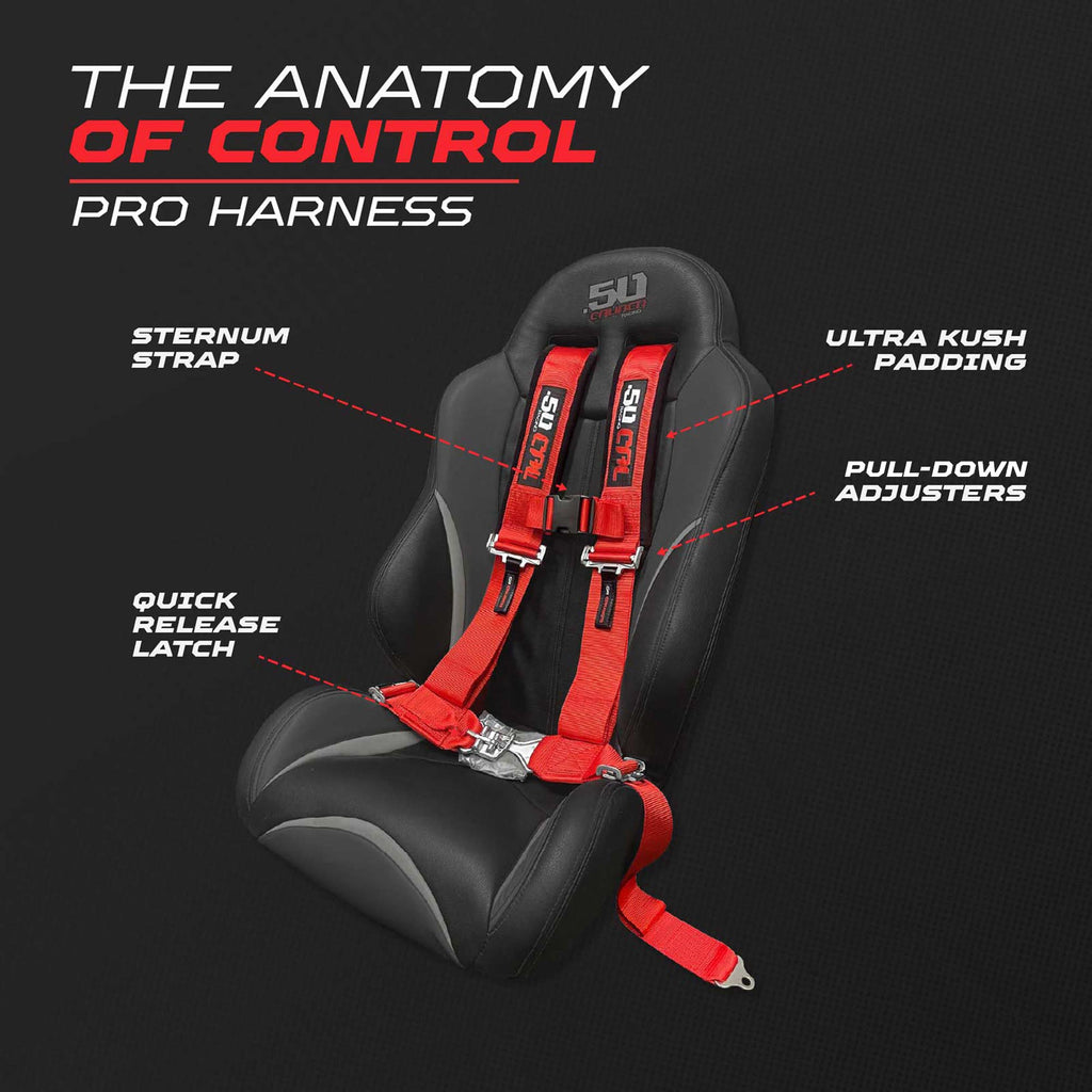 Pro Series 3" 4 point Harness Seat Belt 50 Caliber Racing
