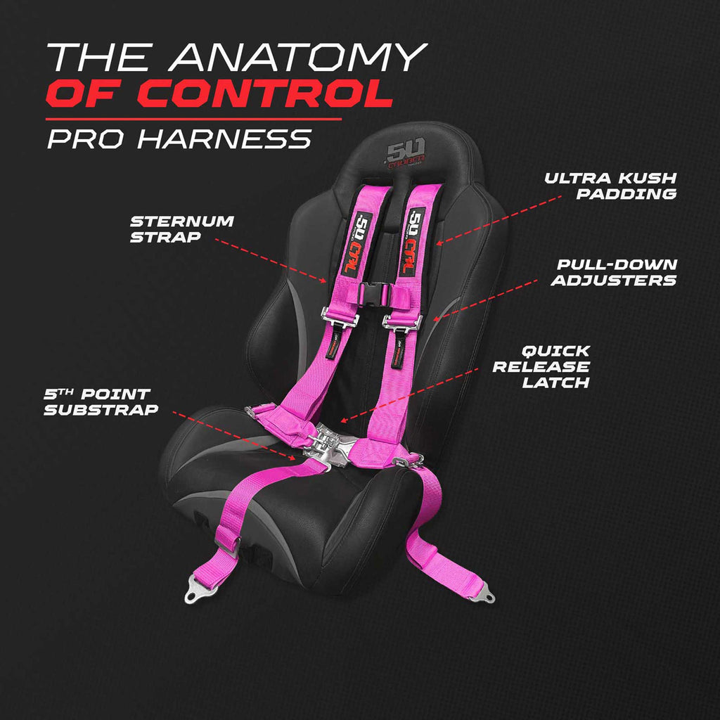 2" 5 Point Racing Harness – Pro Series Race Latch | 50 Caliber Racing