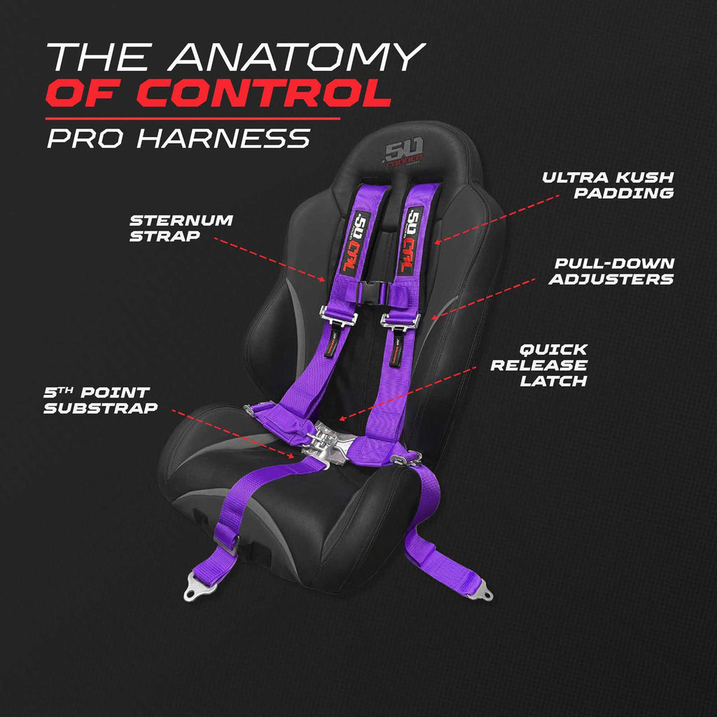 3" 5 Point Racing Harness – Pro Series Race Latch | 50 Caliber Racing