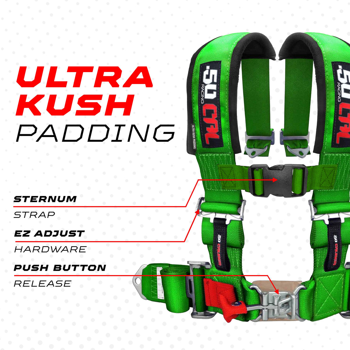 Pro Series 3" 4 point Harness Seat Belt 50 Caliber Racing