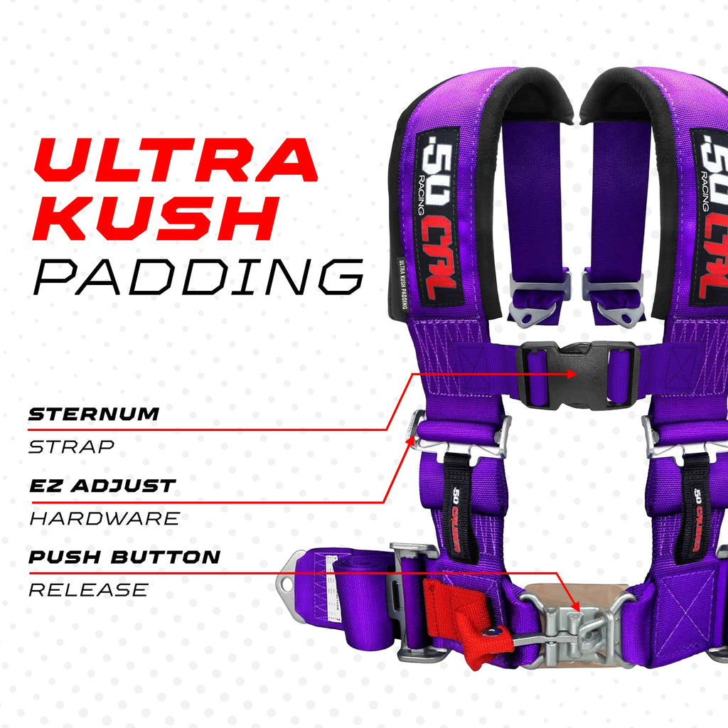 Pro Series 3" 4 point Harness Seat Belt 50 Caliber Racing