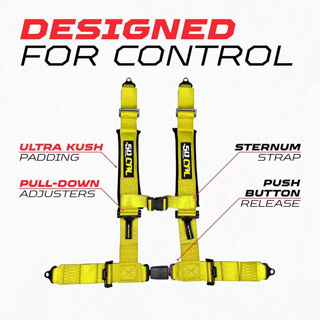 Pro Series 4 point Harness with push button release 2" & 3" available