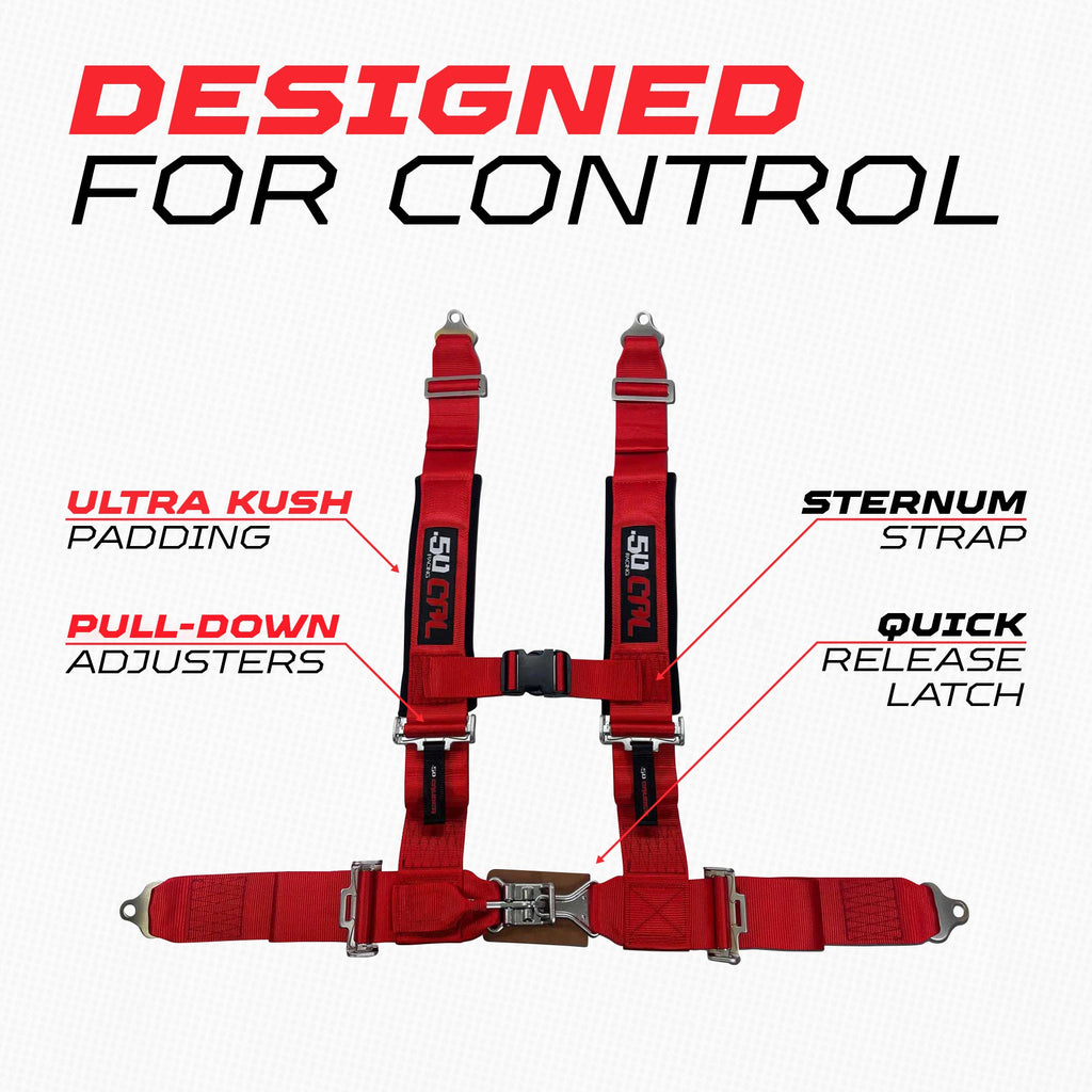 Pro Series 3" 4 point Harness Seat Belt 50 Caliber Racing