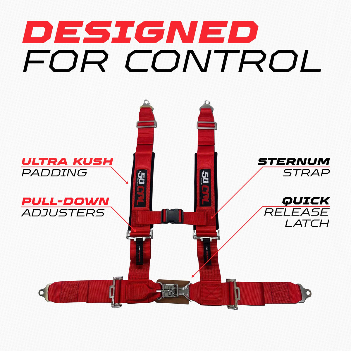 Pro Series 3" 4 point Harness Seat Belt 50 Caliber Racing