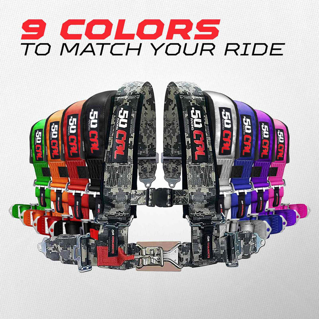 Pro Series 3" 4 point Harness Seat Belt 50 Caliber Racing