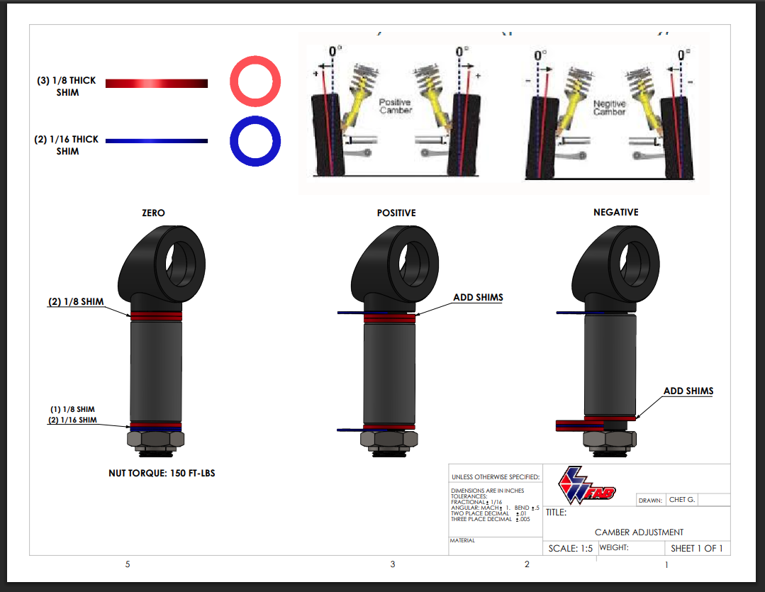Race Style A-Arms 1.75 FORWARD w/adjustable uppers)-TURBO S